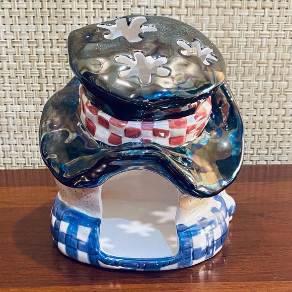 🎄VTG Variations Ceramic Snowman Figurine Votive Holder - Picture 7 of 10